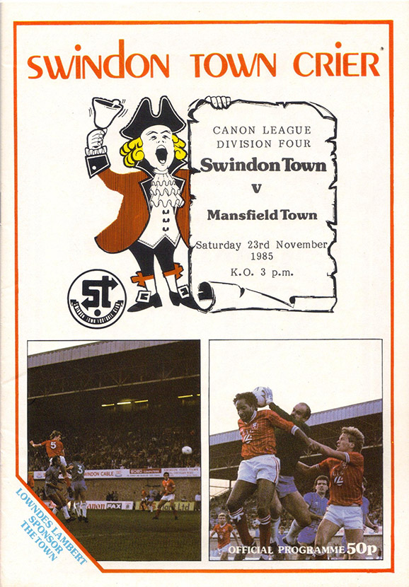 <b>Saturday, November 23, 1985</b><br />vs. Mansfield Town (Home)